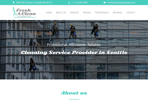 Demo site: Fresh and Clean